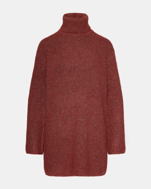 ABBIE SWEATER DRESS RUST - Image 6