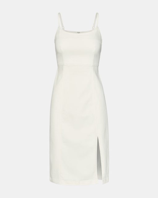 GISELLE DENIM DRESS WHITE - Image 7
