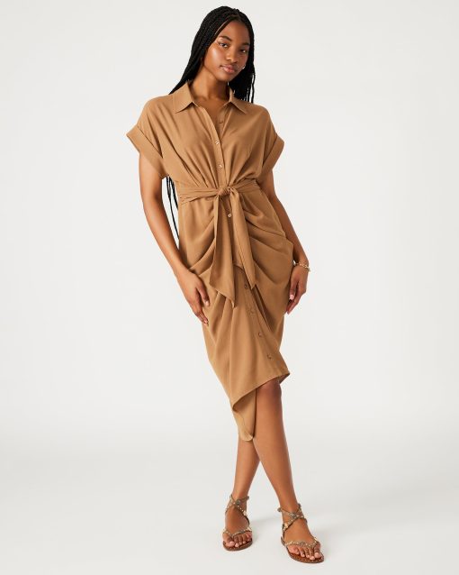 TORI KNIT DRESS BEIGE - Image 2