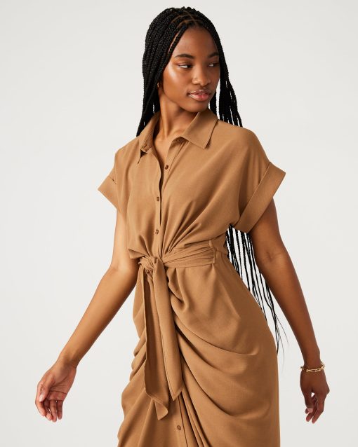 TORI KNIT DRESS BEIGE - Image 3