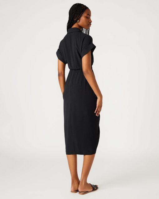 TORI KNIT DRESS BLACK - Image 4