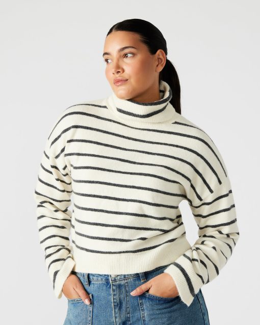 NARSHA SWEATER WHITE/BLACK - Image 2