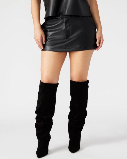 RODIN FAUX LEATHER SKORT BLACK - Image 3
