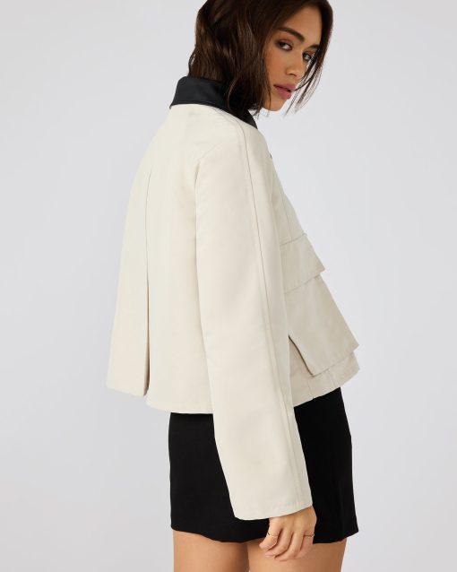 JUSTINA BARN JACKET OATMEAL - Image 4