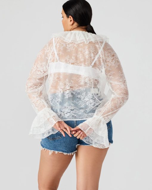 HAMPTON LACE BLOUSE WHITE - Image 4