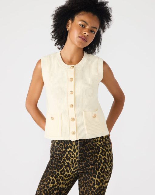 ALIYA SWEATER VEST CREAM - Image 2