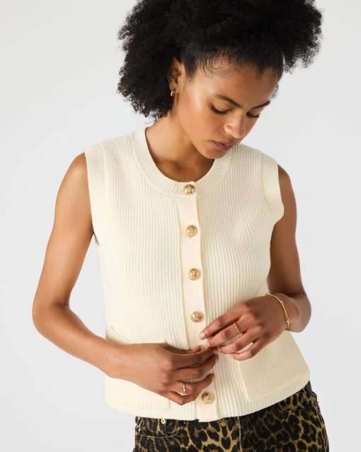 ALIYA SWEATER VEST CREAM - Image 4