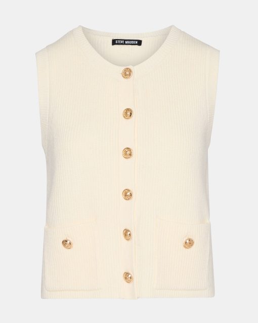 ALIYA SWEATER VEST CREAM - Image 6