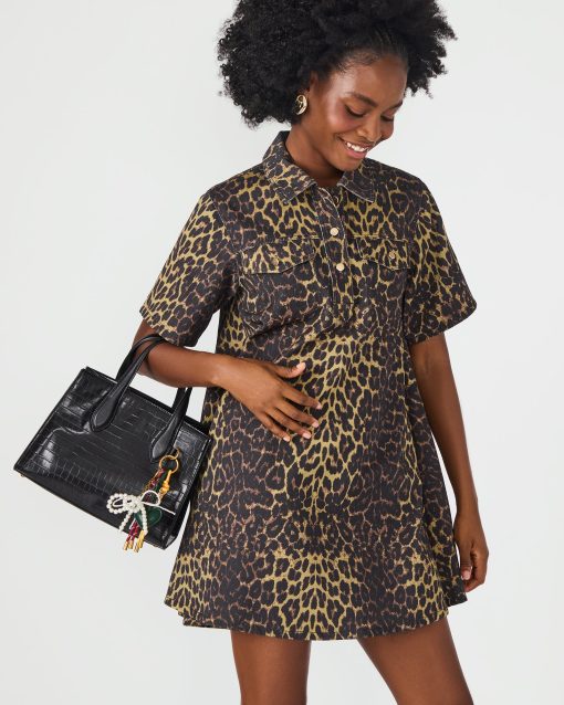 CALLEB BAG BLACK CROCODILE - Image 2