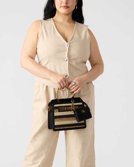 EVELYN BEACHY BAG BLACK/TAN - Image 7