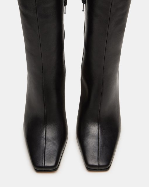 LIZETTE BLACK LEATHER WIDE CALF - Image 5